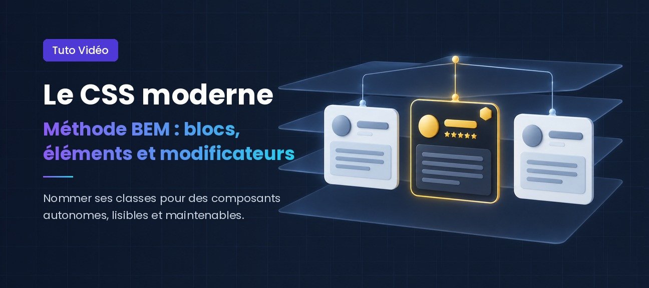 Méthode BEM en CSS : des classes claires pour des composants autonomes et maintenables