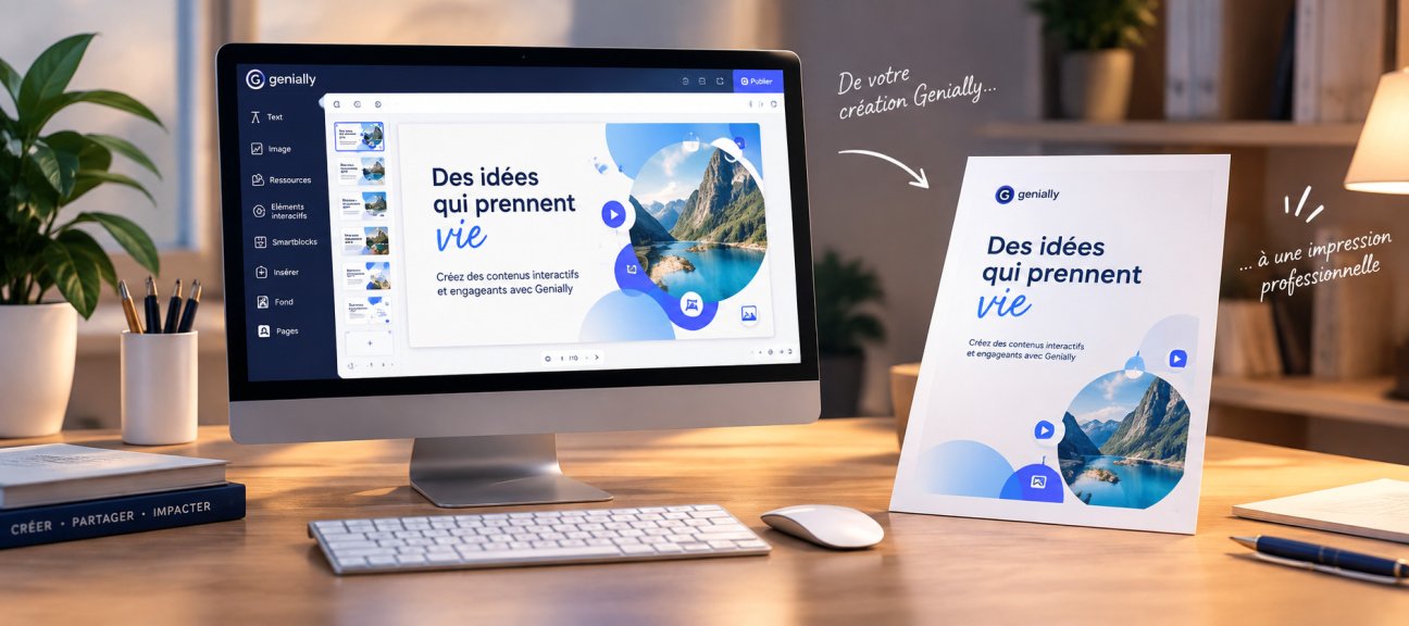 Genially pour l'impression : un même support, interactif à l'écran et net sur papier