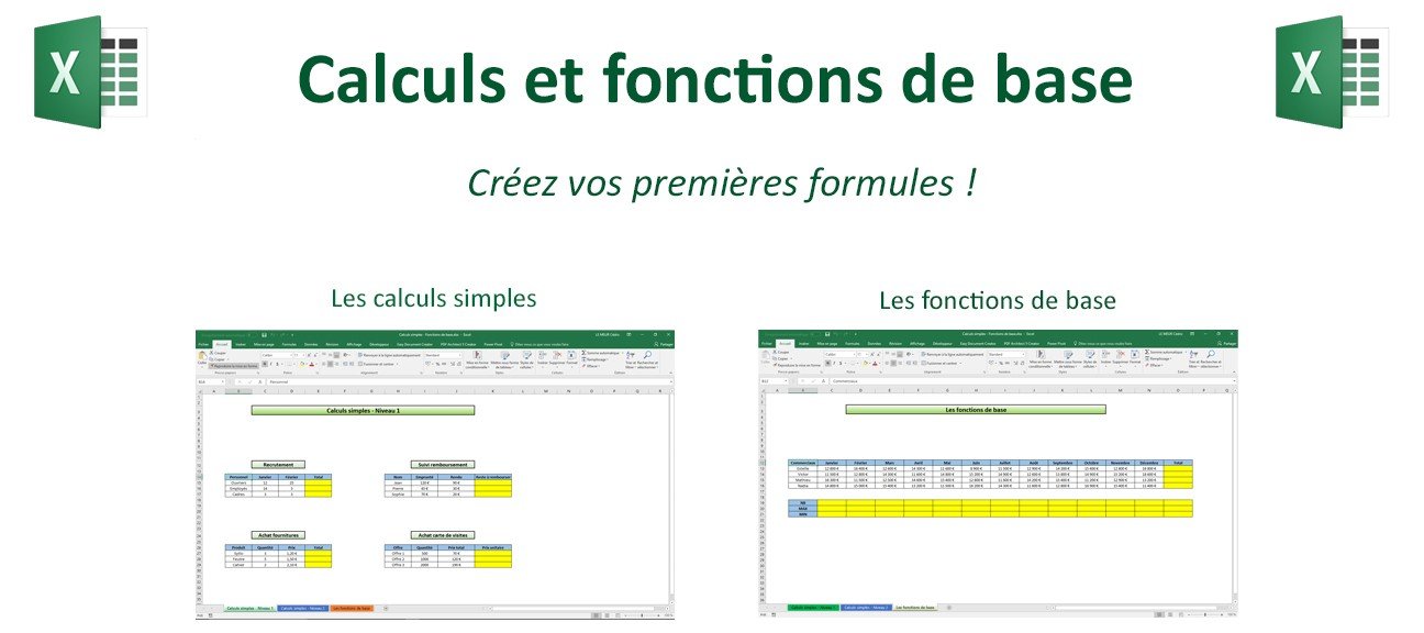Excel : calculs simples et fonctions de base