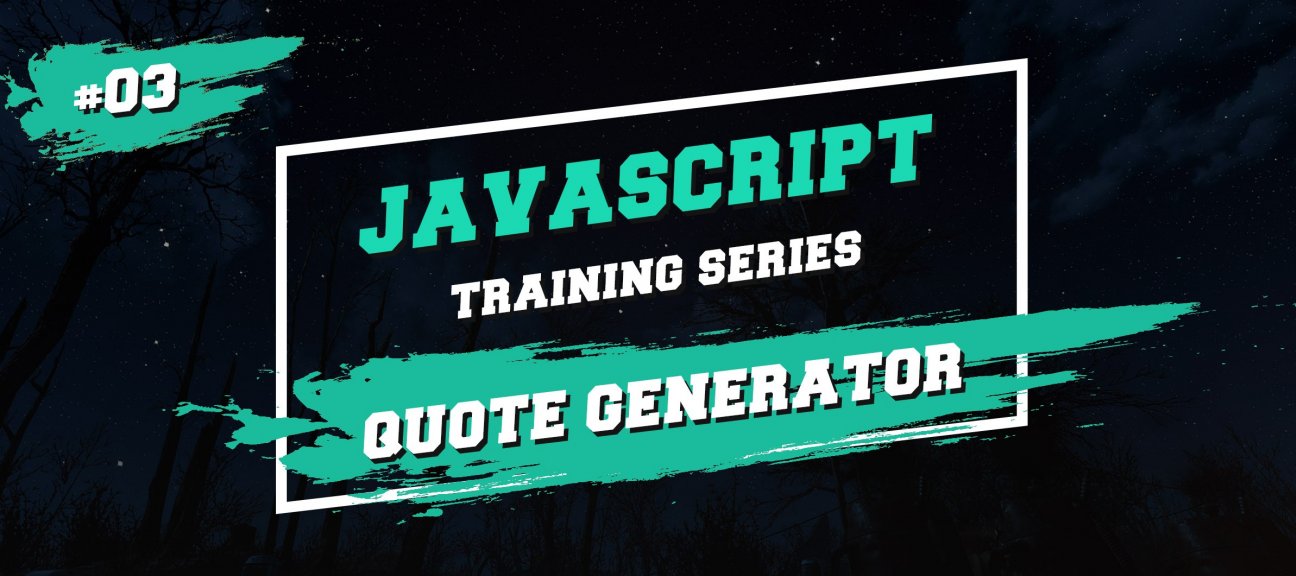 Javascript Training Series : Générateur de citations