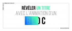 Révéler un Titre avec l'animation d'un Bloc en jQuery