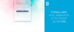 Formulaire avec animation et rotation en CSS