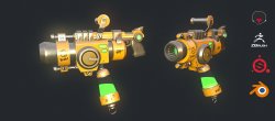 Blender - Modéliser et texturer une arme cartoon 3D