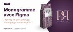 Exercice Figma : Créer un Monogramme et le décliner sur un Mockup 3D