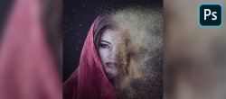 Photoshop - Effet de désintégration poussièreuse d'un portrait