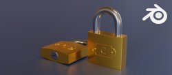 Illustration 3D sur Blender - Créez un cadenas 3d réaliste