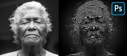 Photoshop - Appliquez une texture typographique à un portrait