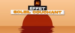 Gratuit Illustrator CC - Effet soleil Couchant