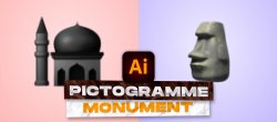 Gratuit : Création d'un pictogramme monument sur Illustrator