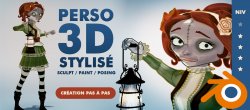 Créer un personnage 3D au rendu stylisé !