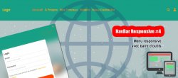 NavBar Responsive #4 : Menu responsive avec barre d'outils