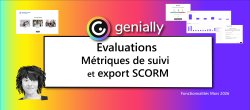 Genially : évaluations, métriques de suivi et export SCORM