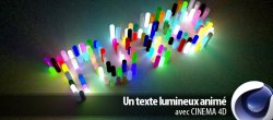 Un texte lumineux animé