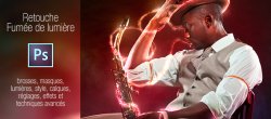 Retouche photo avec fumée en lumière