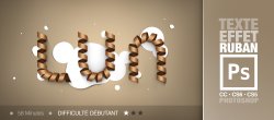 Texte Photoshop avec un effet ruban