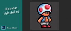 Illustration style Pixel Art sous Photoshop