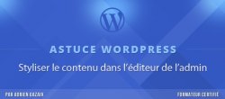 Gratuit : Styliser le contenu dans l'éditeur de l'administration de WordPress