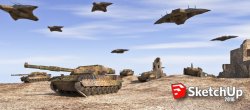 Desert War : Créez une scène 3D dans Sketchup