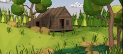 Modéliser un décors de nature lowpoly dans Blender