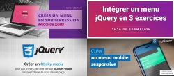 Bundle : Intégrer un menu avec jQuery en 3 exercices pratiques
