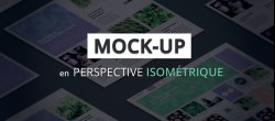 Mock-up en perspective isométrique
