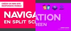 Créer un mini-site Responsive mobile avec une navigation en split screen