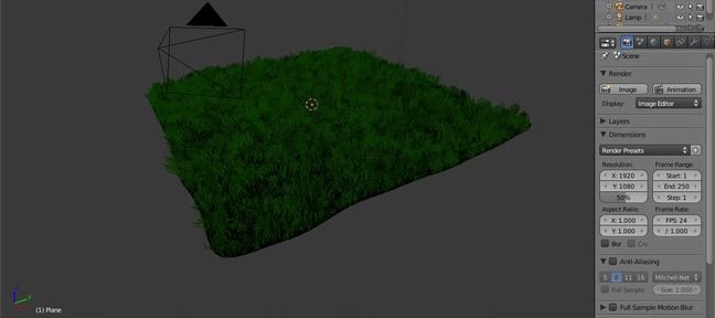 Tuto Créer de l'herbe Blender