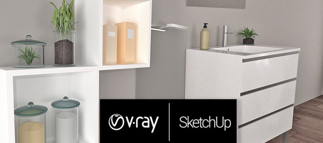 Salle de bain Réaliste avec VRay Next pour SketchUp