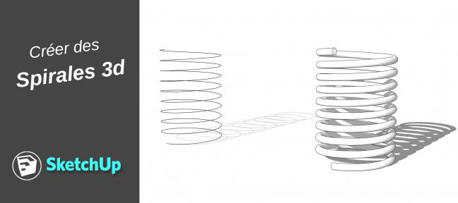 Gratuit Sketchup : comment créer des spirales 3D