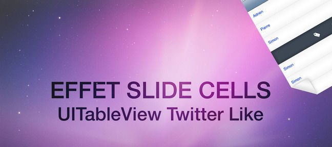 Tuto TableView Slide Cell Xcode