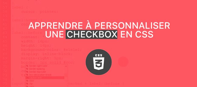 Tuto Apprendre à personnaliser une checkbox en CSS CSS