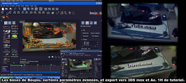 Débuter avec Boujou et exporter vers 3ds Max et After Effects