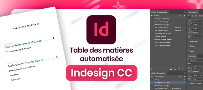 Tuto Sommaire et Table des matières automatique sur InDesign CC 2020 InDesign