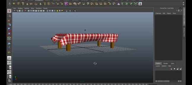 Tuto Simuler le mouvement d'une nappe sur une table Maya