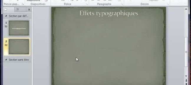 Les effets typographiques de PowerPoint 2010