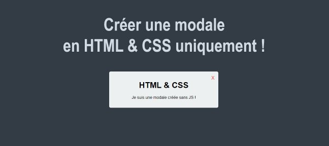 Gratuit : Créer une modale en HTML et CSS uniquement