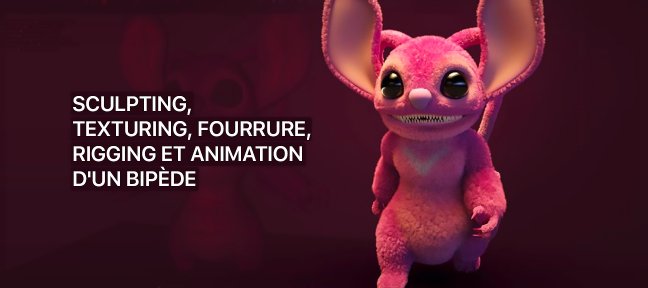 Tuto Personnage : Sculpting, Texturing, Fourrure, Rigging et Animation d'un bipède Cinema 4D