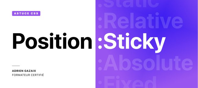 Découvrir la position Sticky en CSS