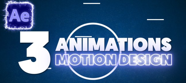 Gratuit : 3 animations Motion Design sur After Effects
