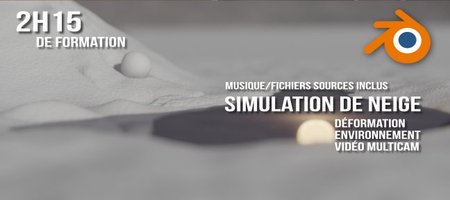 Tuto Blender : Neige avec simulation, déformation et création d'une vidéo Blender