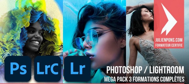 Tuto Photoshop + Lightroom : Megapack 3 formations complètes Photoshop