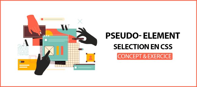 Le pseudo-élément CSS selection / Concept + Exercice