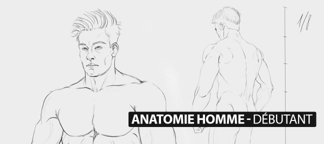 Digital Painting - Homme - Croquis anatomique réaliste.