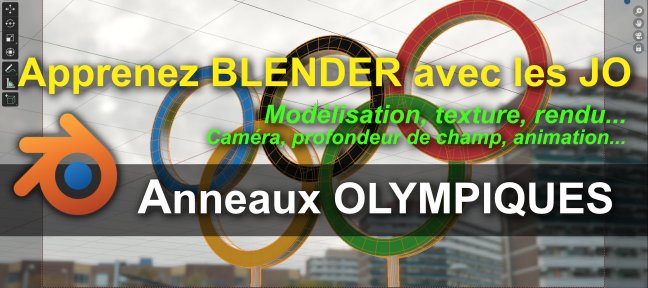 Anneaux Olympiques 3D avec Blender : Modélisation, Textures, Rendu