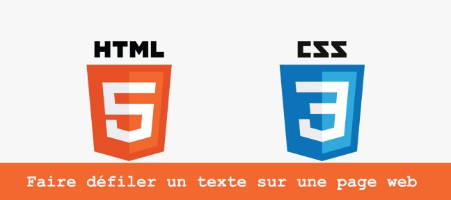 Faire défiler du texte sur mon site