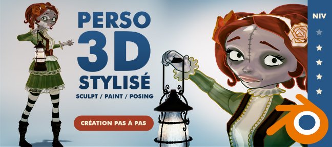 Créer un personnage 3D au rendu stylisé !