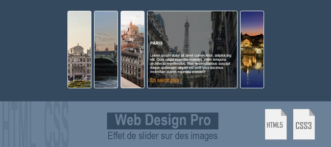 CSS Effet de slider sur des images