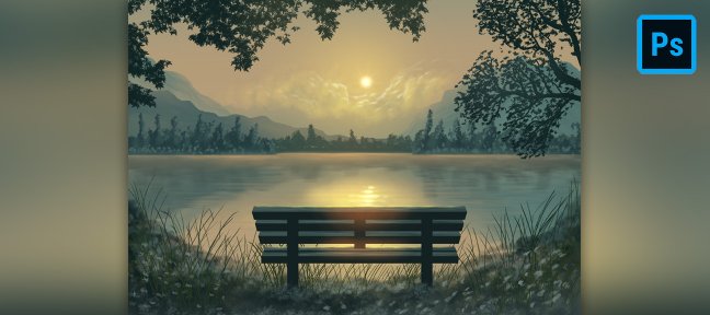 Peinture Digitale sur Photoshop - Peindre un paysage de bord de lac