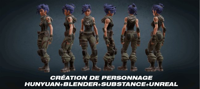 Création de personnage 3D pour Unreal Engine