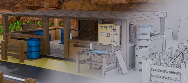 Blender 5 -  Création d'un scène complète en LOW POLY